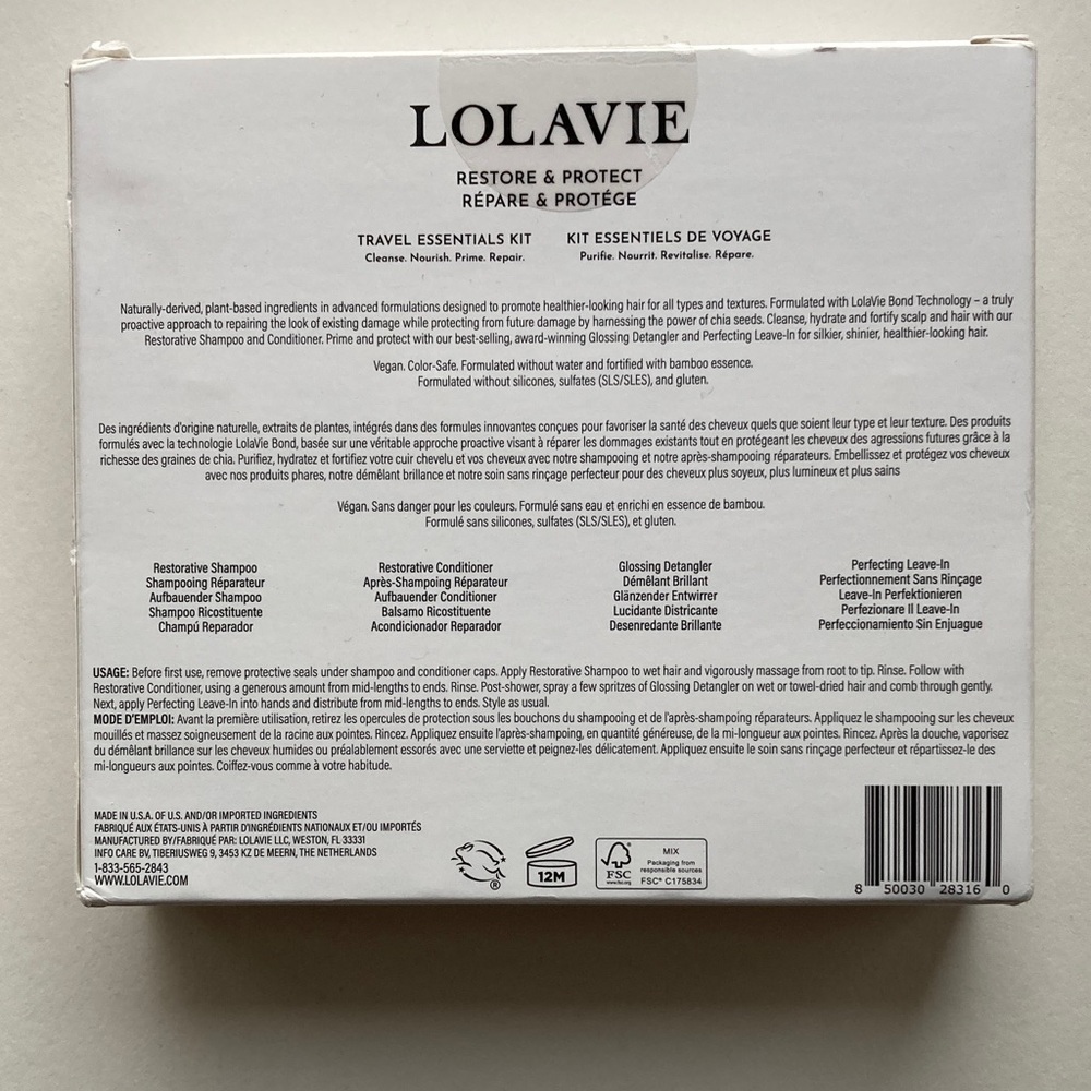 NWT Lolavie Restore & Protect Travel Kit - Picture 2 of 2